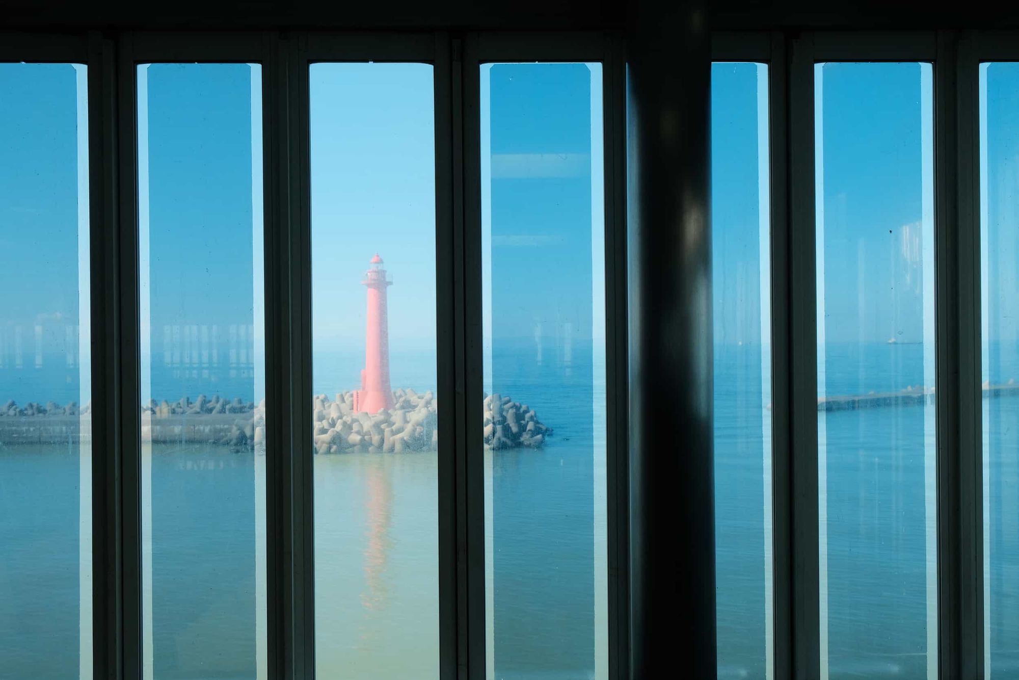 Lighthouse seen from the ferry windows