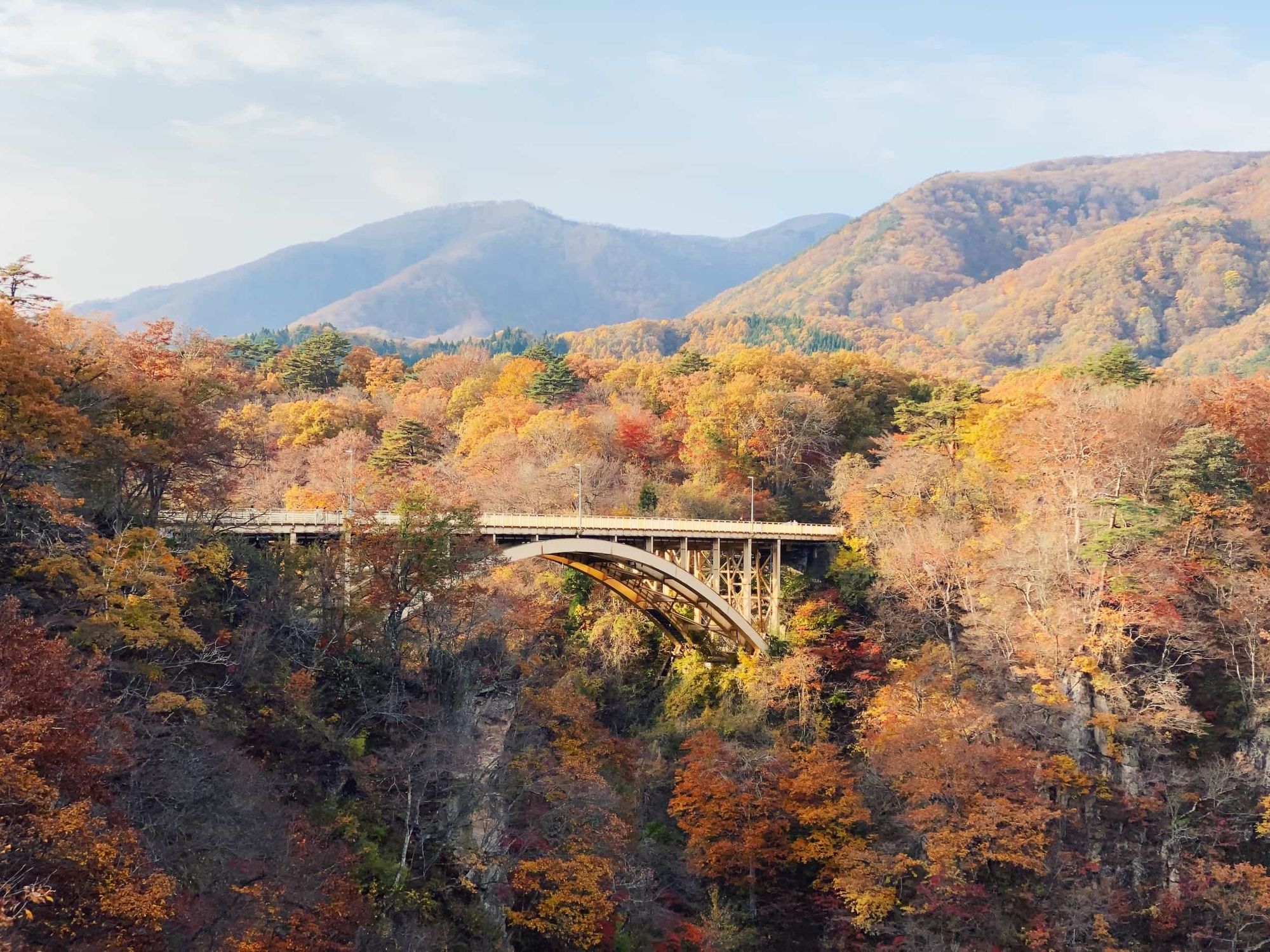 Oufukasawa Bridge in Autumn