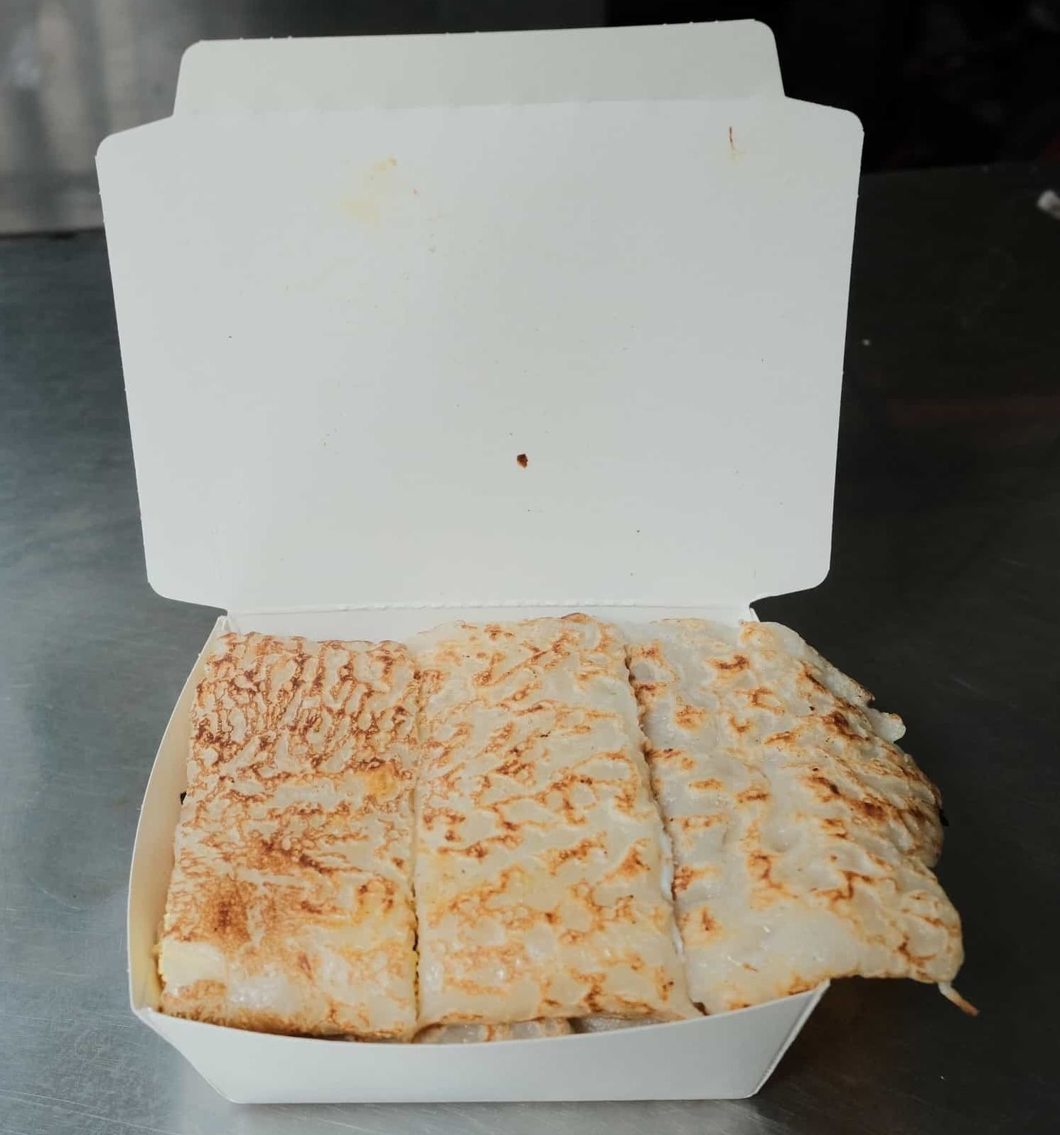Typical breakfast pancake, wrapped